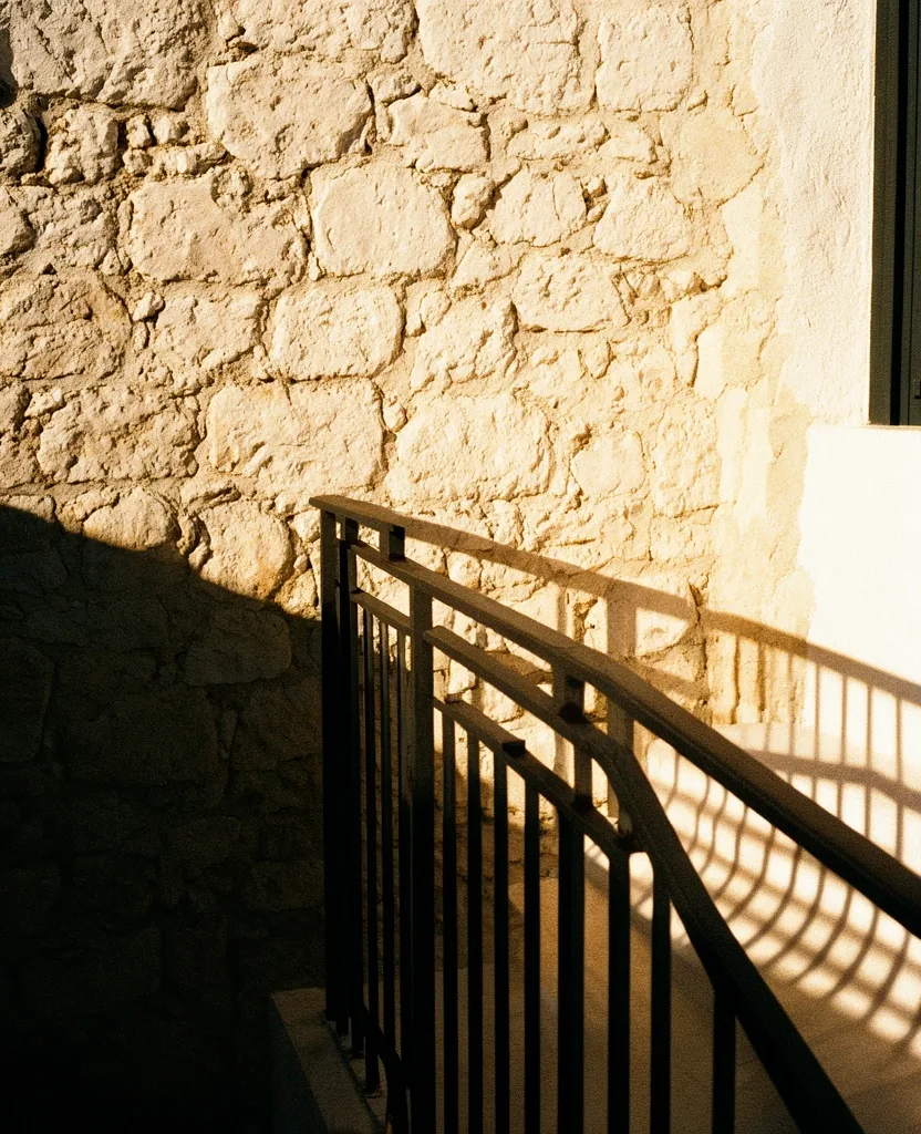 Architectural shadows on Greek concrete